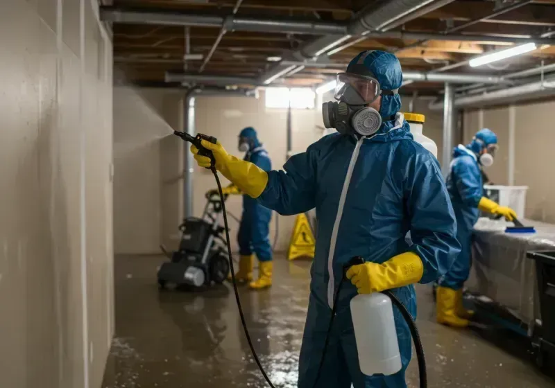 Basement Sanitization and Antimicrobial Treatment process in Mill Neck, NY